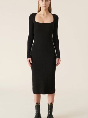 Ganni Melange Knit Dress